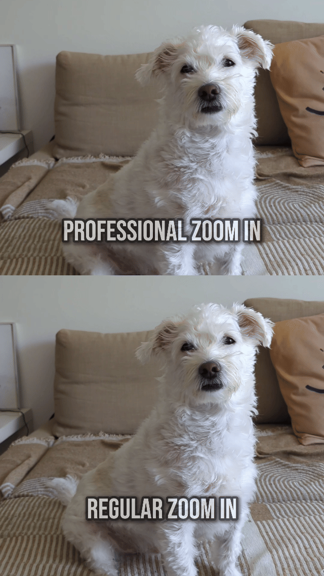 Zoom in effect